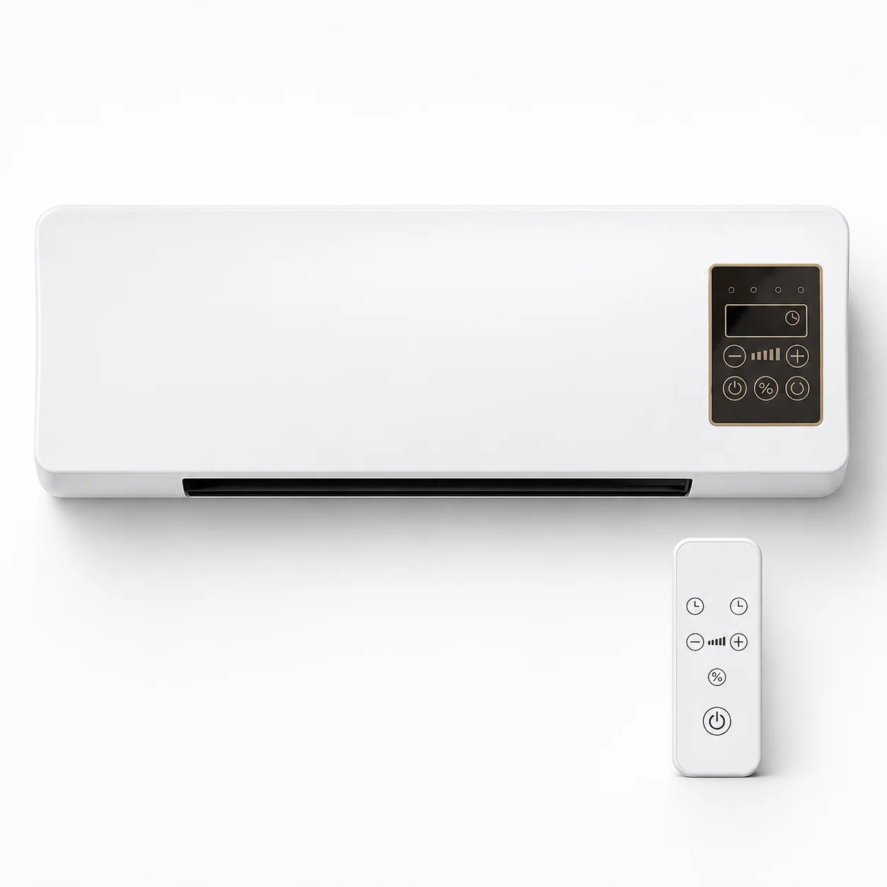 Climatiseur mural réversible blanc avec télécommande